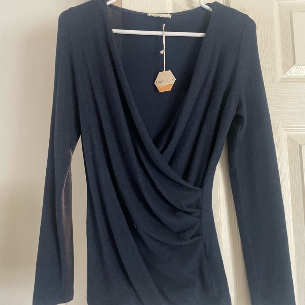 Pink Blush wrap nursing top